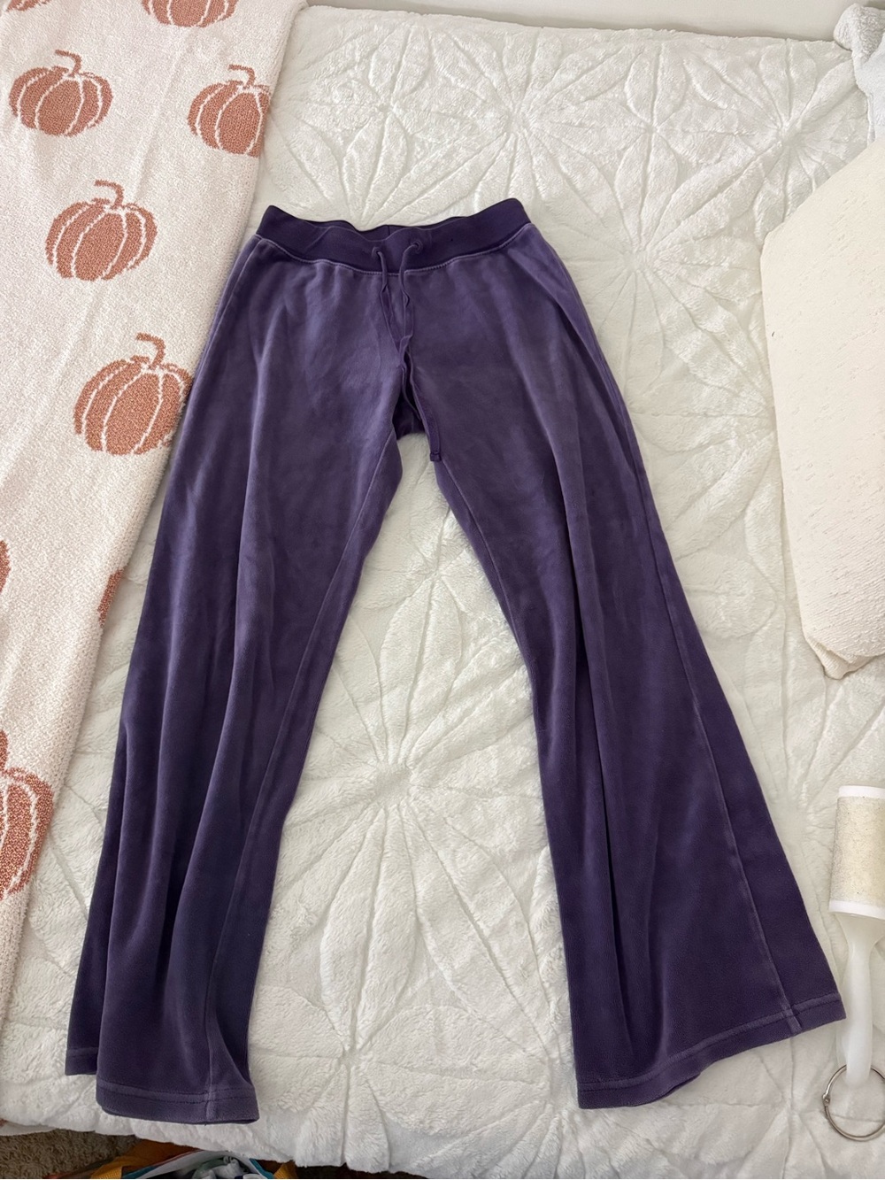 New York & Company Purple Velvet Kids Joggers